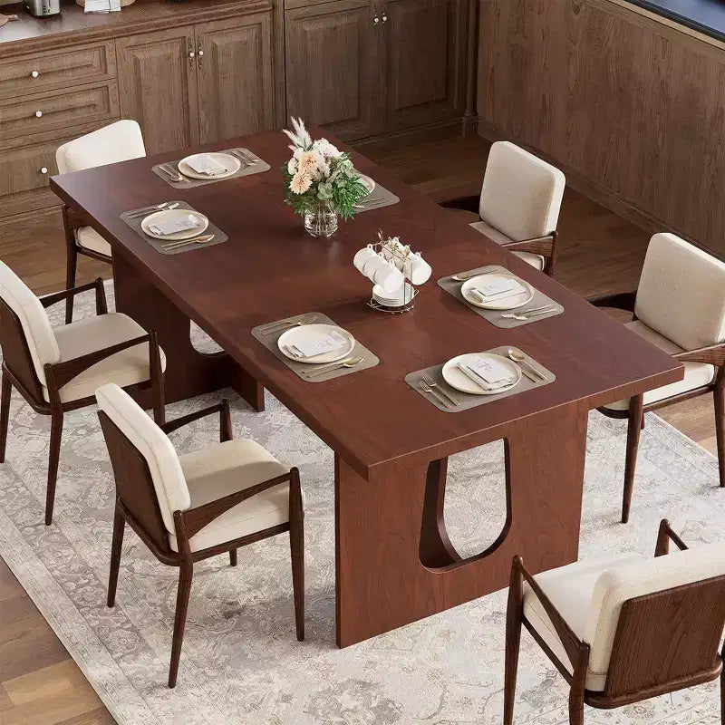 Table de salle à manger, bureau d'ordinateur, bureau moderne, poste de travail en bois