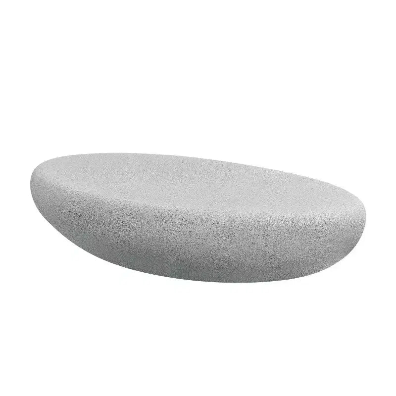 Table Basse Moderne en Fibre de Verre avec Motif Roches Mates, Table d'Appoint Centrale Irrégulière