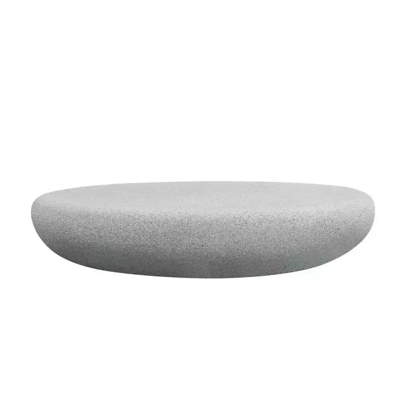 Table Basse Moderne en Fibre de Verre avec Motif Roches Mates, Table d'Appoint Centrale Irrégulière