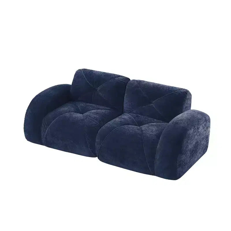Canapé sectionnel moderne Cloud, petit canapé 2 places en velours doux
