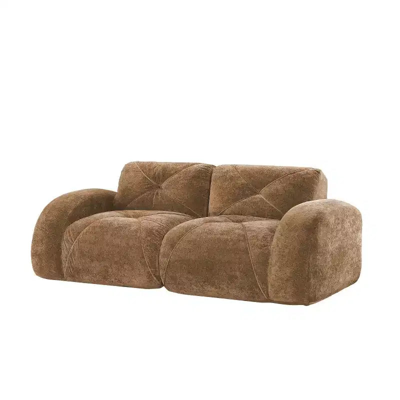 Canapé sectionnel moderne Cloud, petit canapé 2 places en velours doux