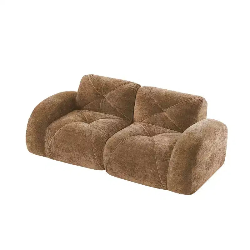 Canapé sectionnel moderne Cloud, petit canapé 2 places en velours doux