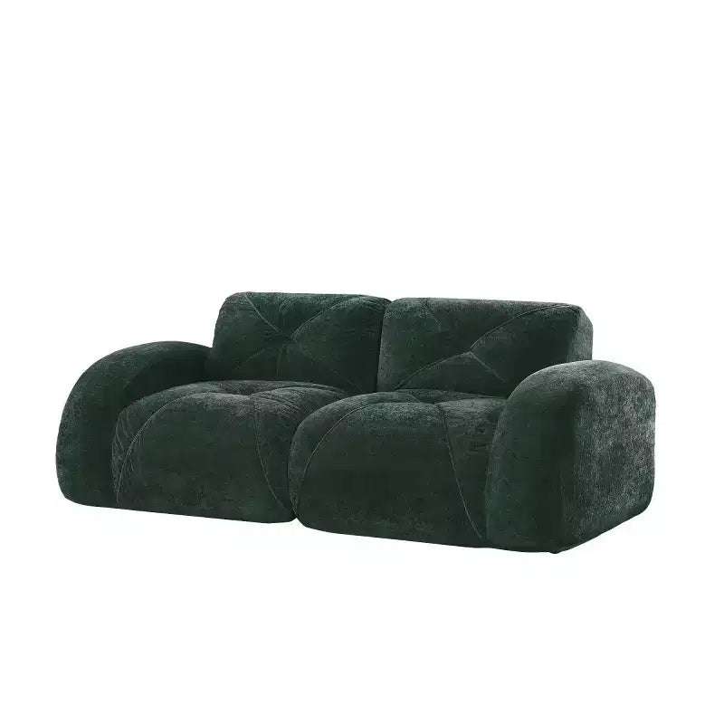 Canapé sectionnel moderne Cloud, petit canapé 2 places en velours doux