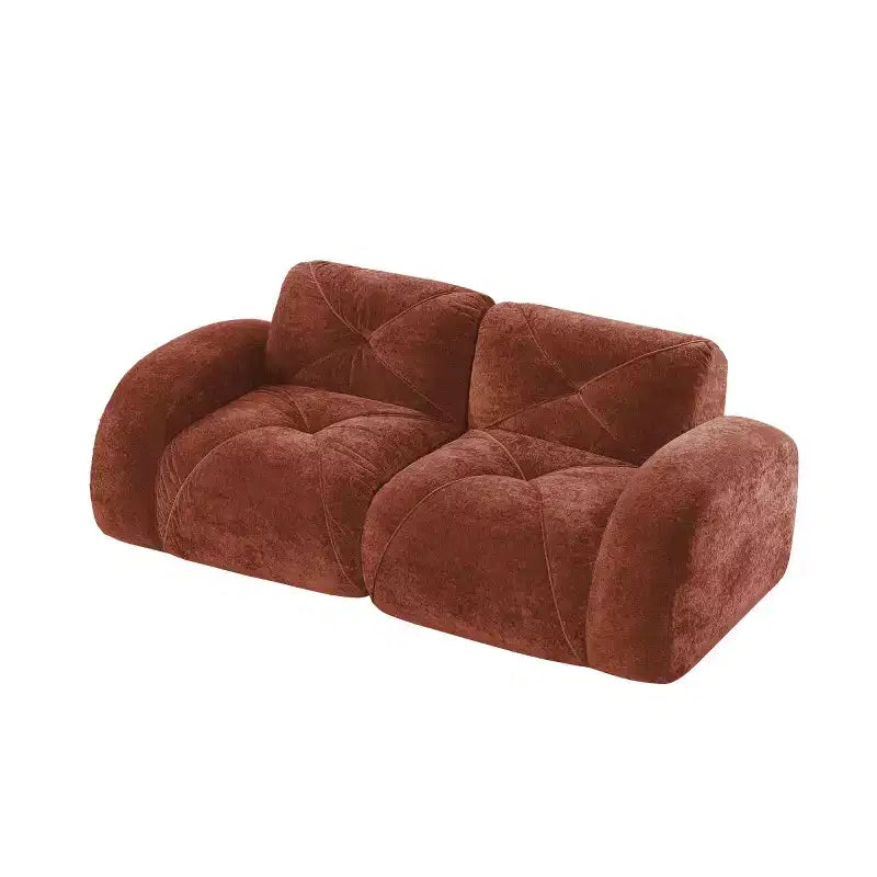 Canapé sectionnel moderne Cloud, petit canapé 2 places en velours doux