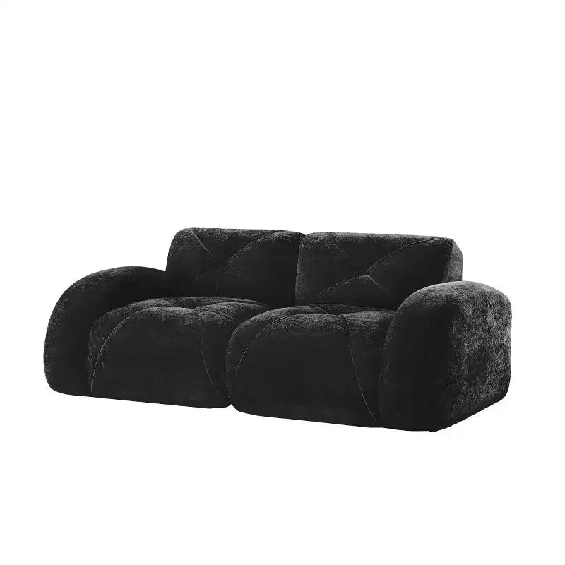 Canapé sectionnel moderne Cloud, petit canapé 2 places en velours doux