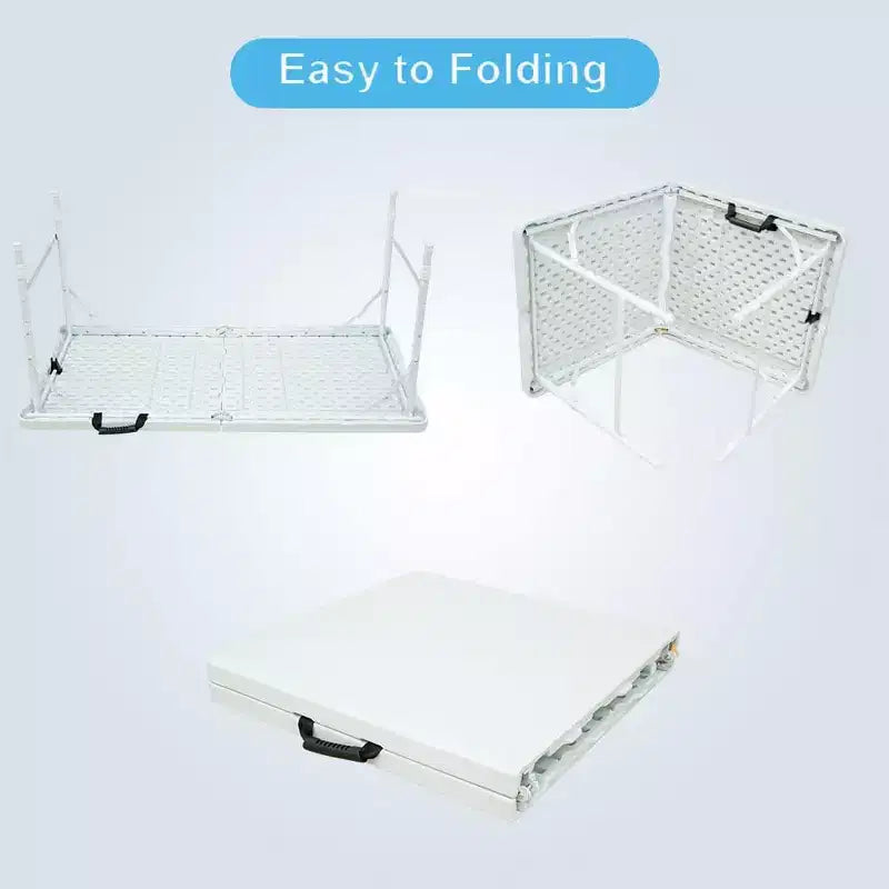 Table pliante robuste réglable en hauteur, table utilitaire portable