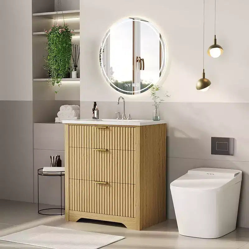 Meuble-lavabo de salle de bain avec évier, meuble-lavabo de salle de bain vintage avec portes et tiroirs