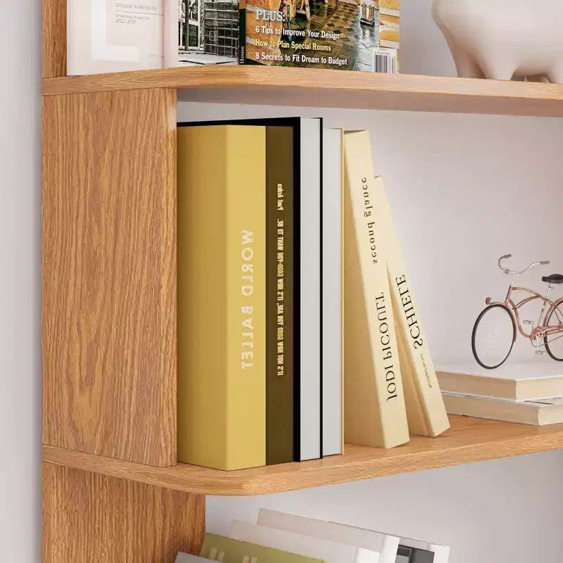 Bibliothèque d'angle autoportante à 5 étagères en forme de L