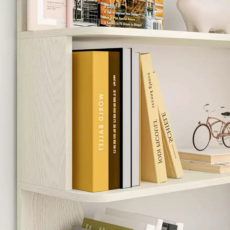 Bibliothèque d'angle autoportante à 5 étagères en forme de L