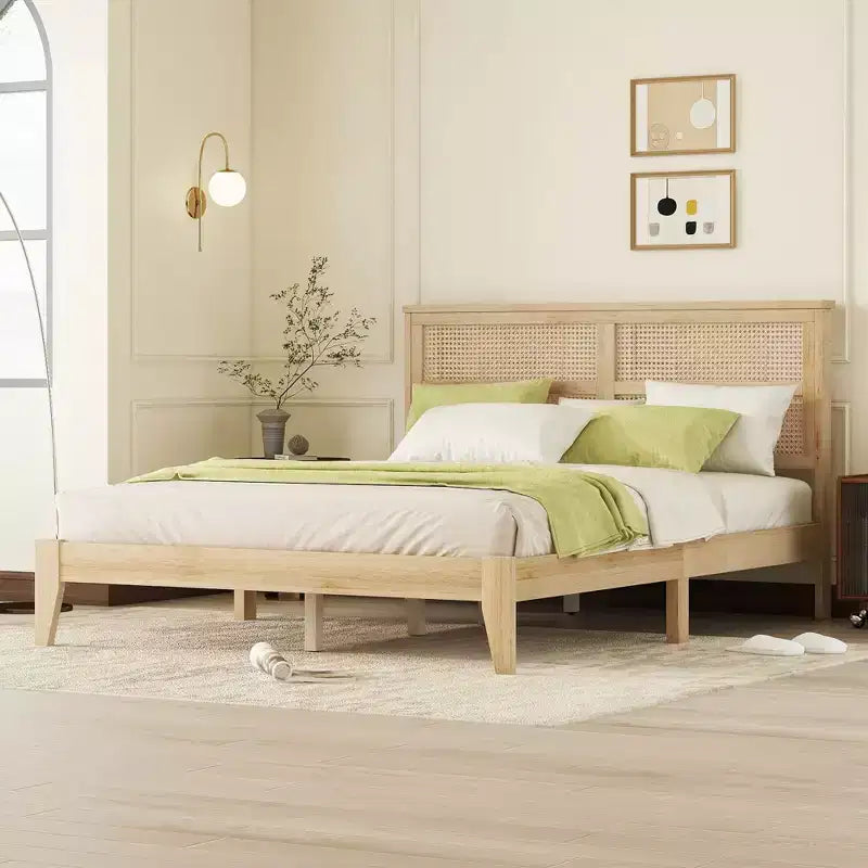 MAYEERTY King Bed Frame High Weight Capacity Noise-Free Design Heavy-Duty Metal