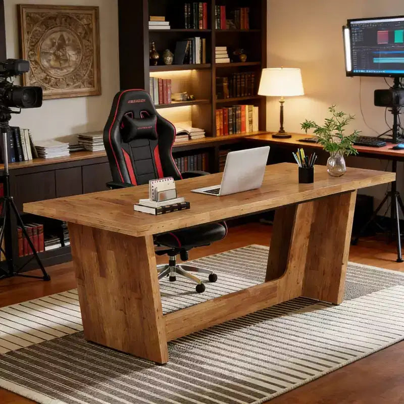 GDFStudio Tyuzu Industrial Wood Conference Table