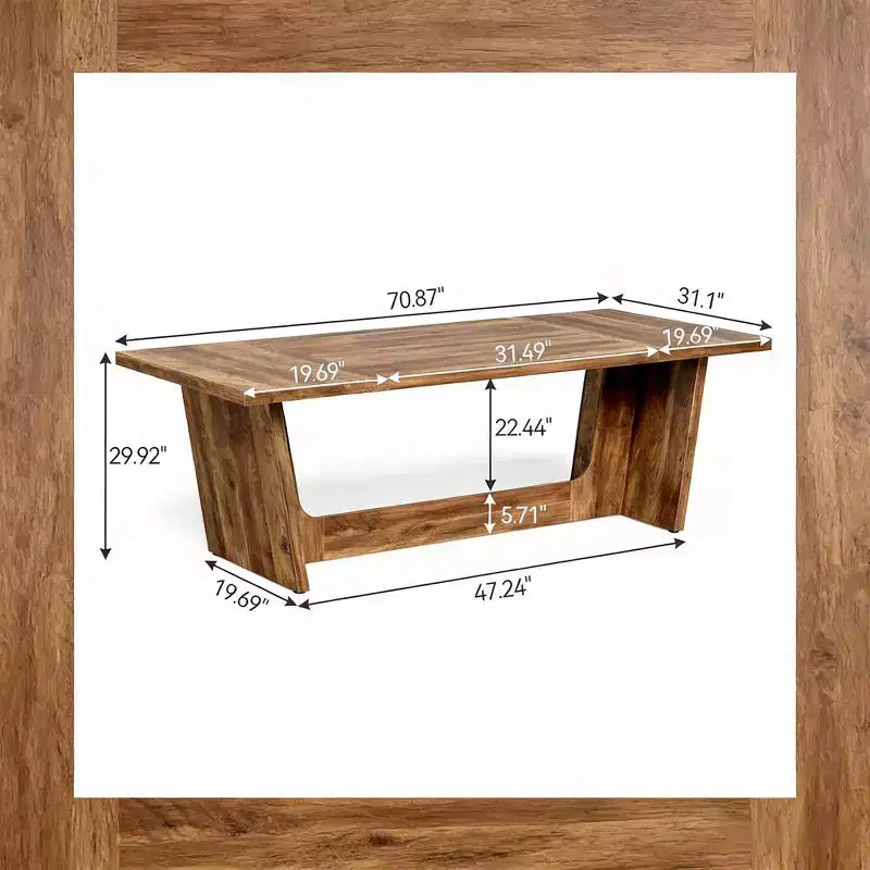 Table de conférence en bois industriel