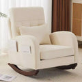 Karl Home Upholstered Beige Rocking Chair